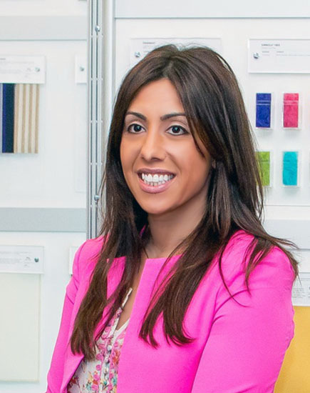 Lauren Birrittella in hot pink blazer