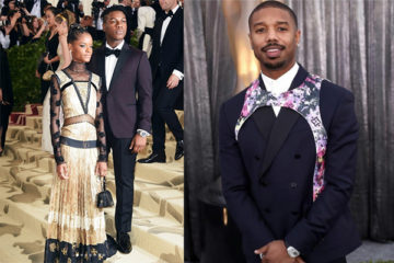 Letitia Wright and Michael B. Jordan