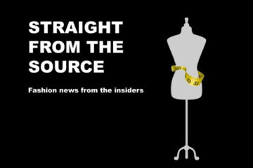 logo for Straight from the Source podcast with mannequin