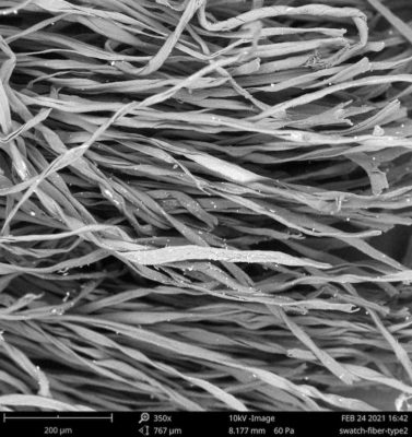 extreme closeup of cotton fibers